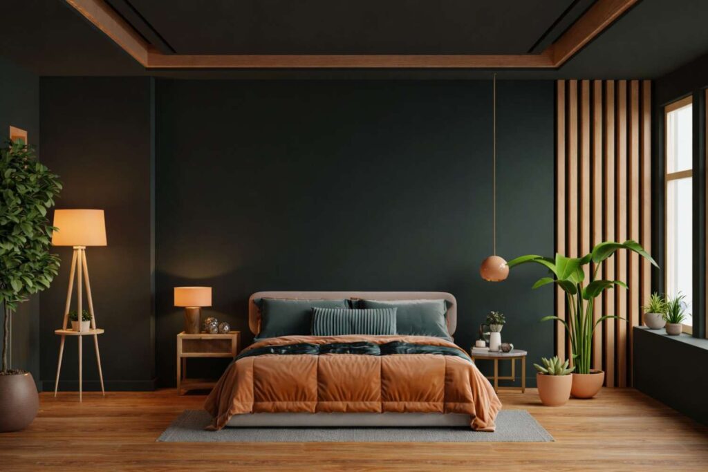 Dark Green Cozy Bedroom