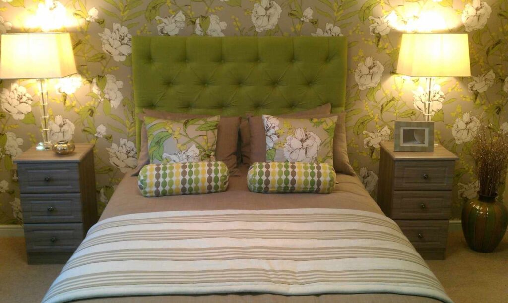 Floral Green Cozy Bedroom