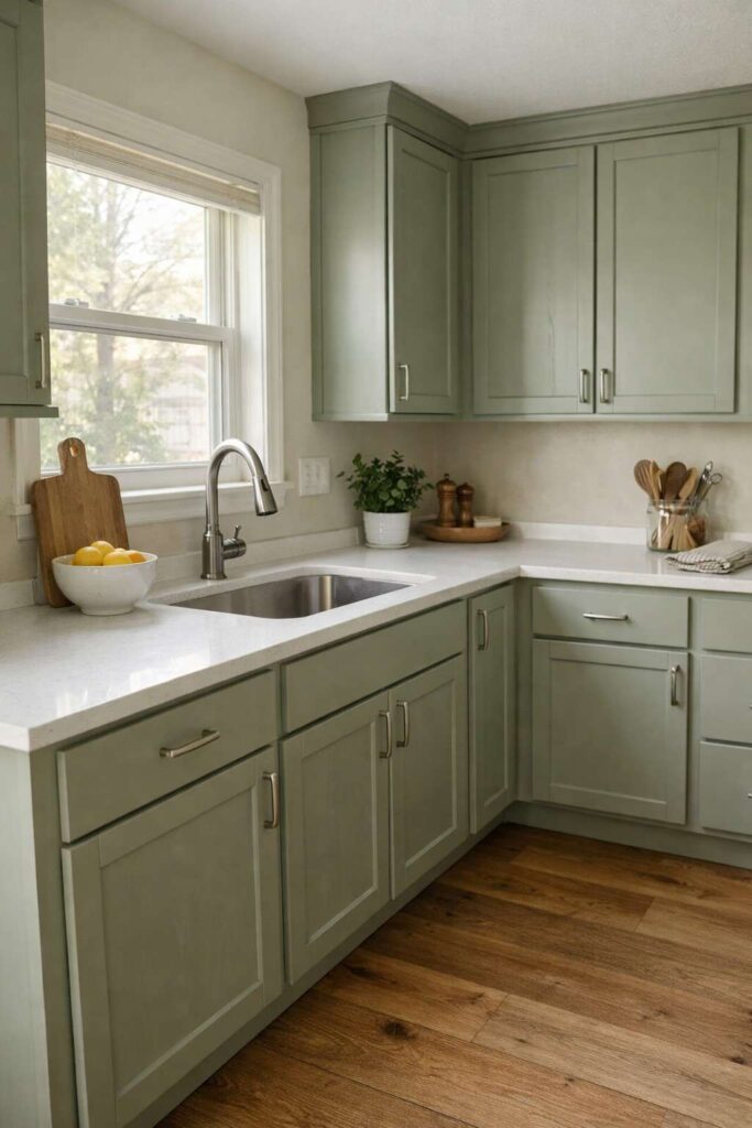 Light Sage Green Kitchen