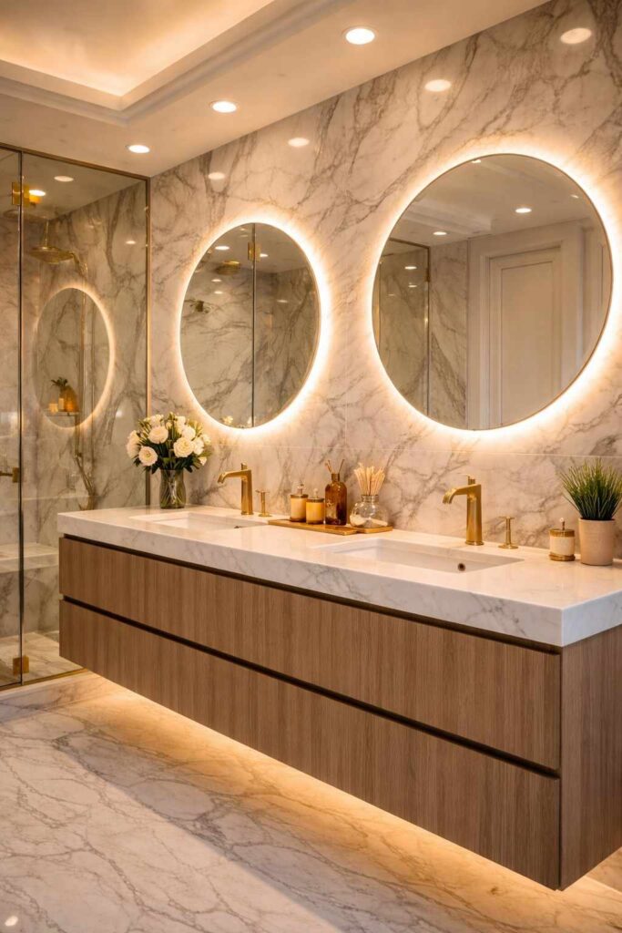 Luxury Bathroom With Double Vanity
