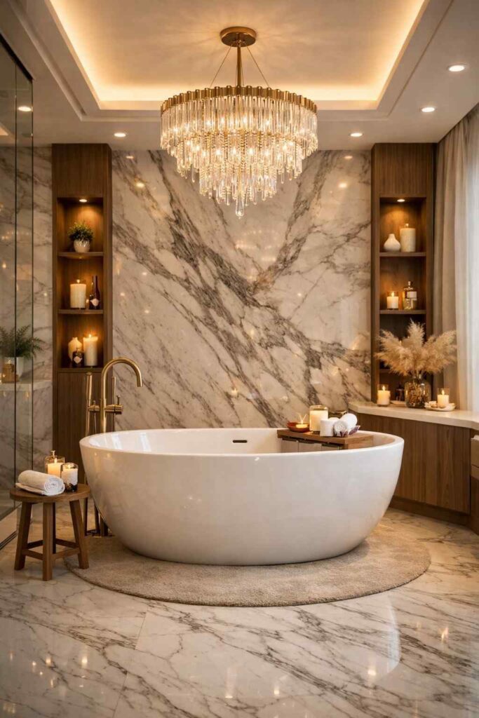Luxury Bathroom With Freestanding Tub