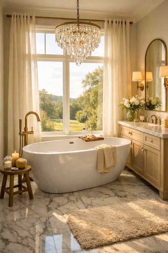 Luxury Bathroom With Natural Light