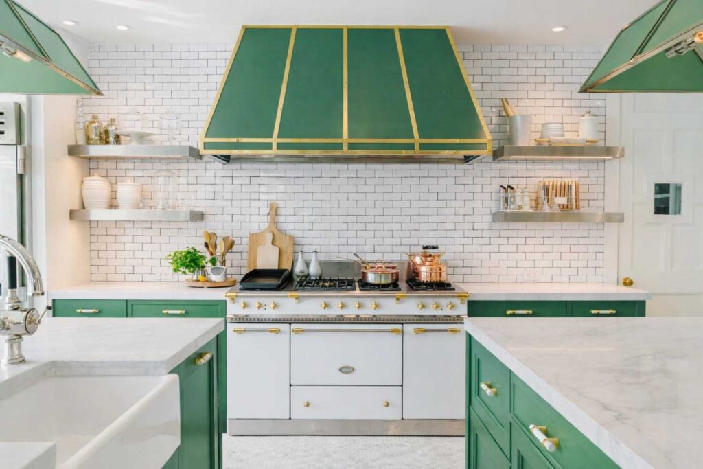 Luxury Phthalo Green Kitchen