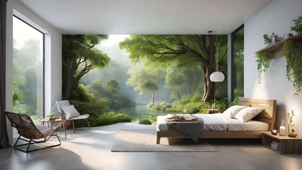 Nature-Inspired Green Escape Bedroom