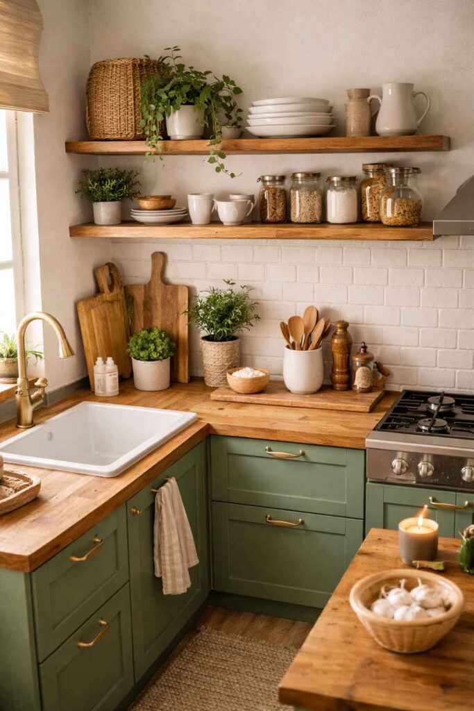 Open Wooden Shelves to Showcase Decor (1)