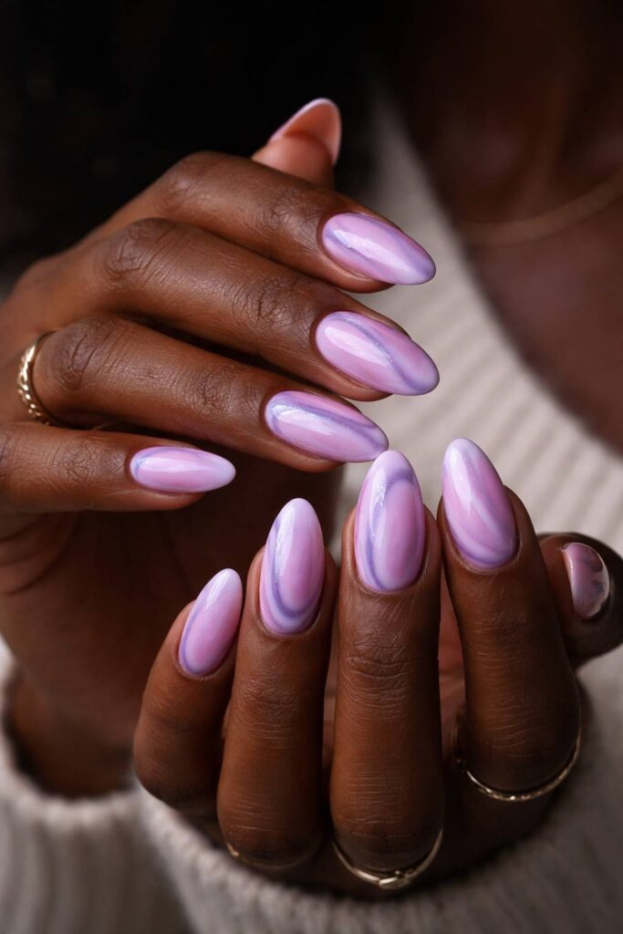 Pink and Purple Nail Idea