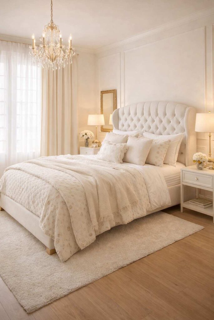 Soft White Royal Bedroom