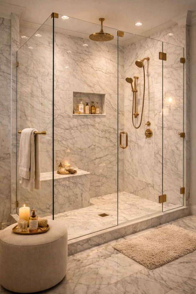 Walk In Shower Luxury Bathroom