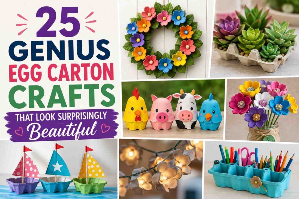25 Genius Egg Carton Crafts That Look Surprisingly Beautiful 1 25 Genius Egg Carton Crafts That Look Surprisingly Beautiful