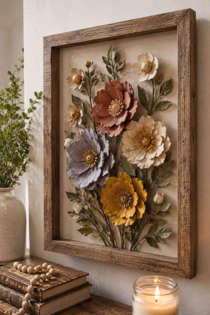 25 Genius Egg Carton Crafts That Look Surprisingly Beautiful 11 3D Floral Wall Art