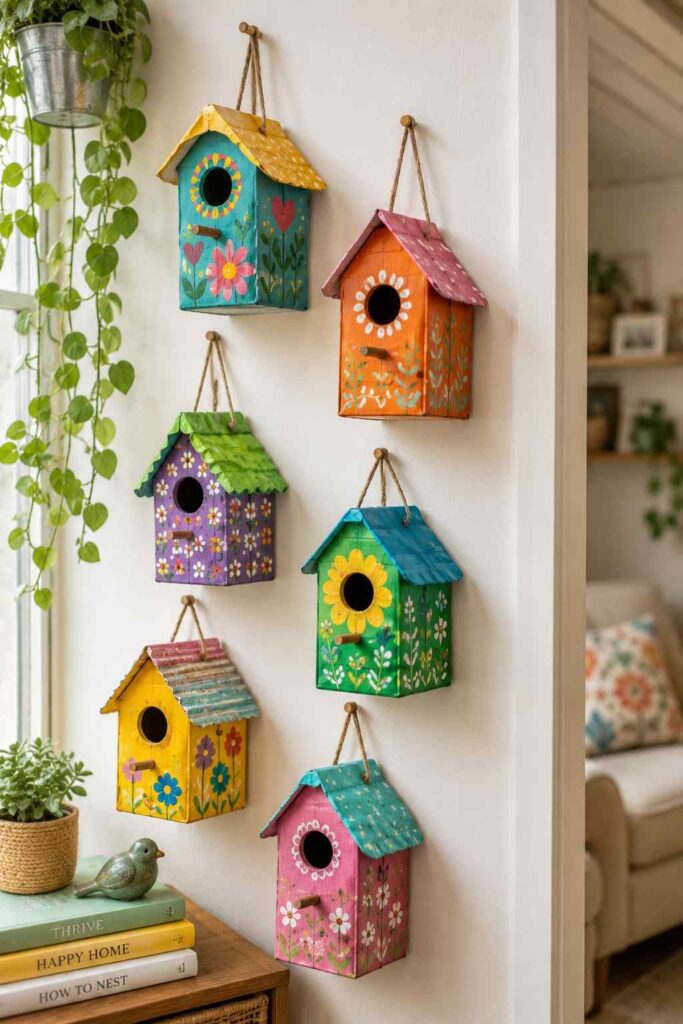 25 Genius Egg Carton Crafts That Look Surprisingly Beautiful 10 Colorful Bird Houses