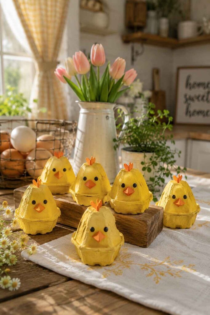 25 Genius Egg Carton Crafts That Look Surprisingly Beautiful 5 Cute Chick Decorations