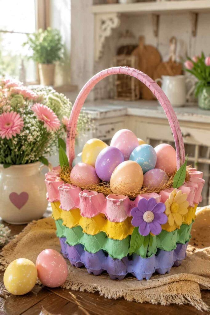 25 Genius Egg Carton Crafts That Look Surprisingly Beautiful 19 Easter Basket