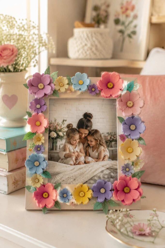 25 Genius Egg Carton Crafts That Look Surprisingly Beautiful 20 Floral Photo Frame