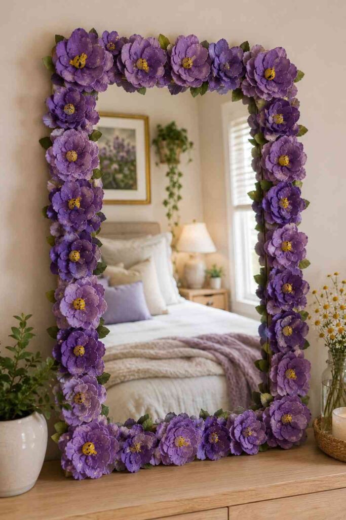 25 Genius Egg Carton Crafts That Look Surprisingly Beautiful 7 Flower Mirror Frame