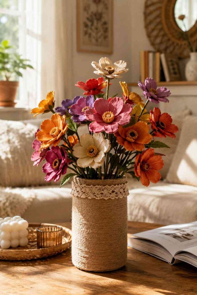 25 Genius Egg Carton Crafts That Look Surprisingly Beautiful 16 Flower Vase