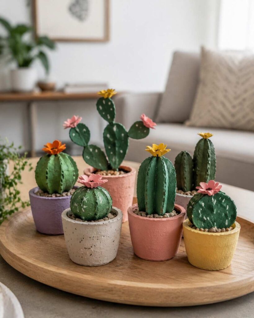 25 Genius Egg Carton Crafts That Look Surprisingly Beautiful 25 Mini Cactus Decor