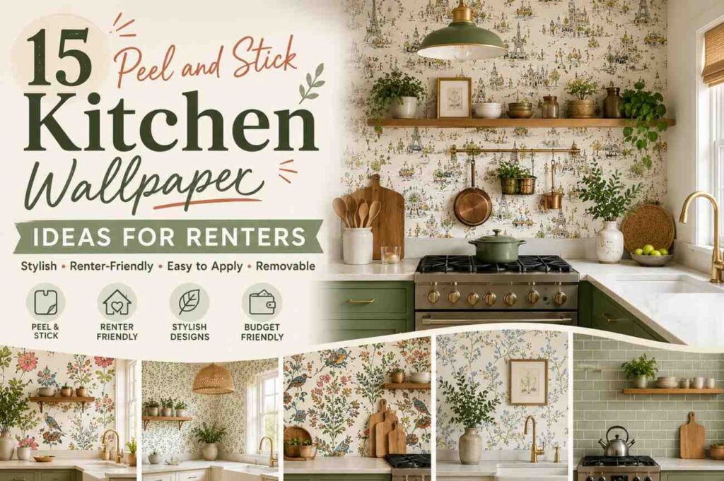 15 Peel and Stick Kitchen Wallpaper Ideas for Renters