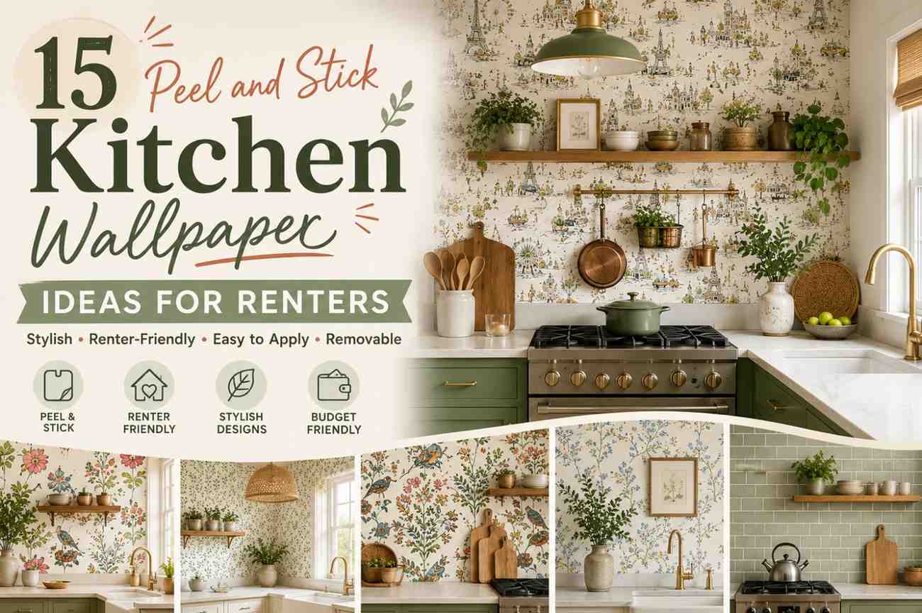 15 Peel and Stick Kitchen Wallpaper Ideas for Renters