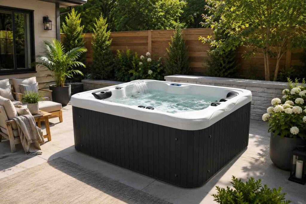 Create a Backyard Luxury Retreat with a 4 Person Hydrotherapy Hot Tub
