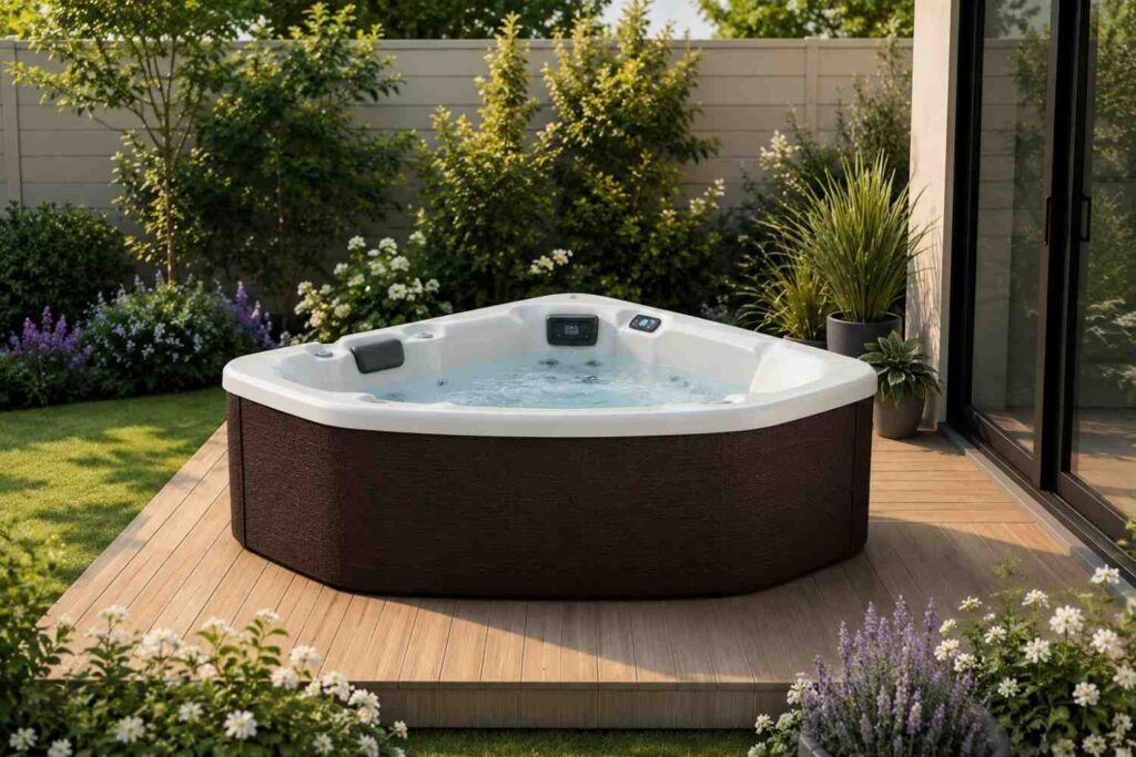 Create a Cozy Backyard Escape with a Plug-and-Play 2-Person Spa