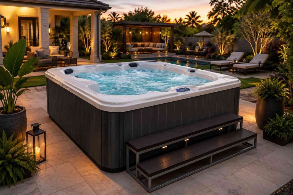 Create a Resort-Style Backyard with a Premium 7-Person Acrylic Hot Tub