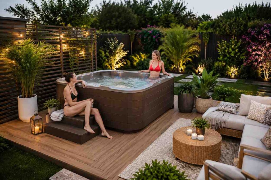 Upgrade Your Outdoor Living Space with a 6-Person Plug-and-Play Hot Tub