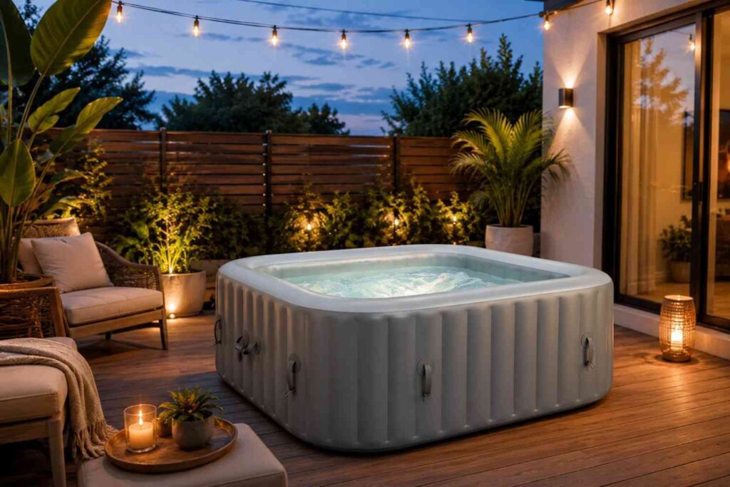 Upgrade a Small Backyard with an Affordable 6-Person Inflatable Hot Tub