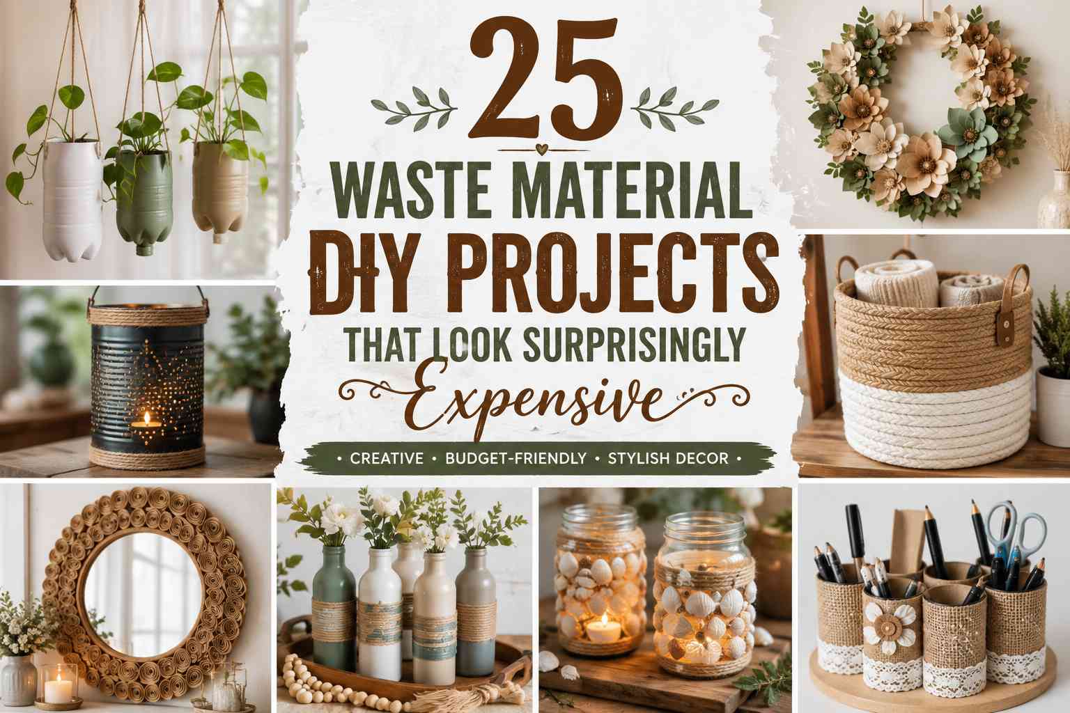 25 Waste Material DIY Projects That Look Surprisingly Expensive