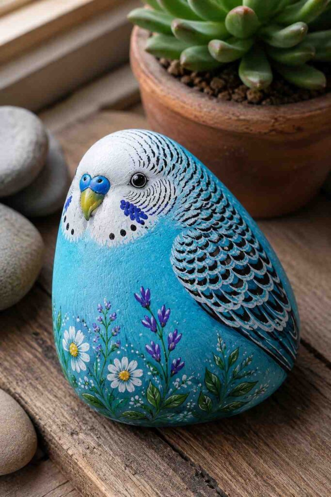 35 Beautiful Painted Rock Ideas to Brighten Your Home and Garden 10 Cozy Cardinal on Snowy Pine Painted Rock
