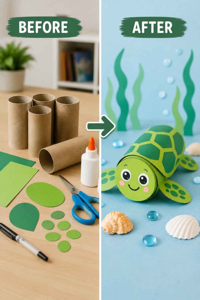 Cute Turtle Toilet Paper Roll Craft Cute Turtle Toilet Paper Roll Craft