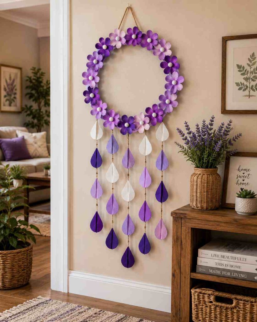 Floral Egg Carton Wreath Wall Hanging Floral Egg Carton Wreath Wall Hanging
