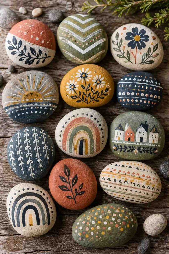 Folk-Art-Painted-Rock Folk Art Painted Rock