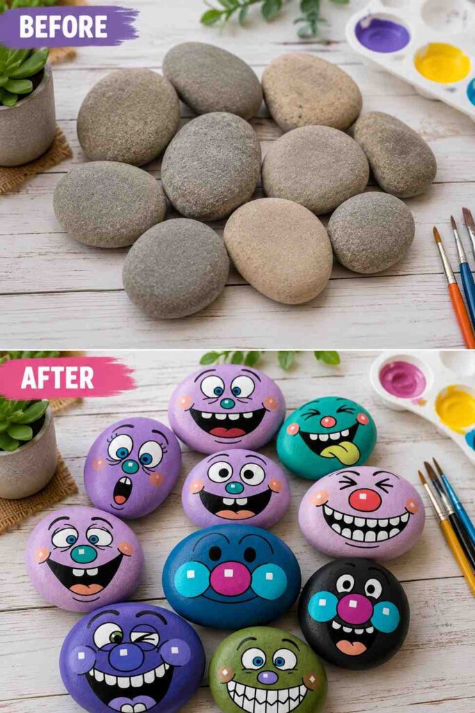 Funny-Emoji-Painted-Rock Funny Emoji Painted Rock