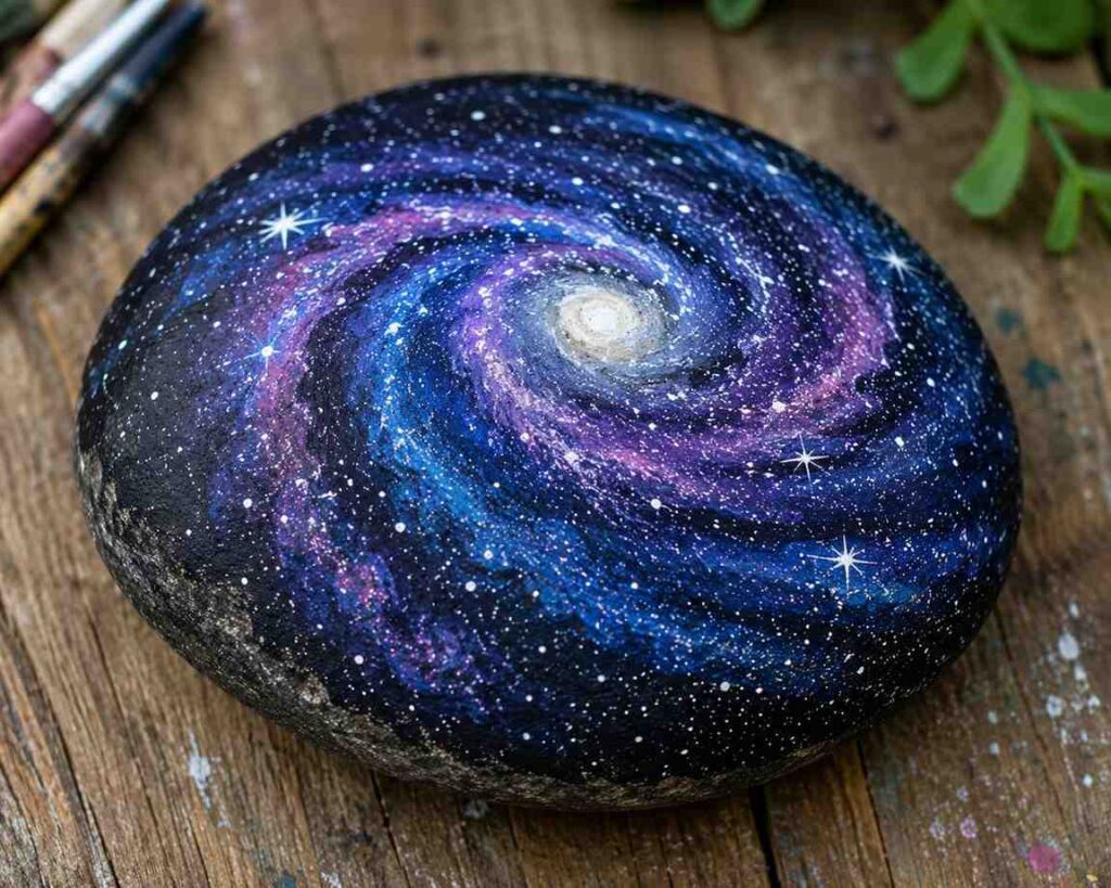 Galaxy-Painted-Rock Galaxy Painted Rock