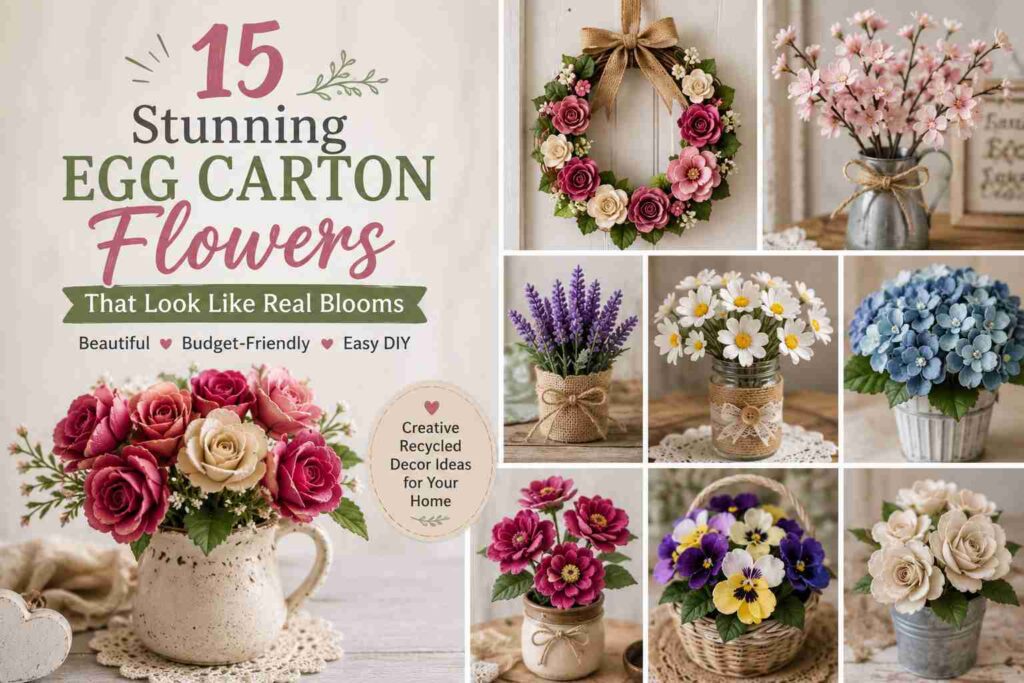 Stunning Egg Carton Flowers That Look Like Real Blooms
