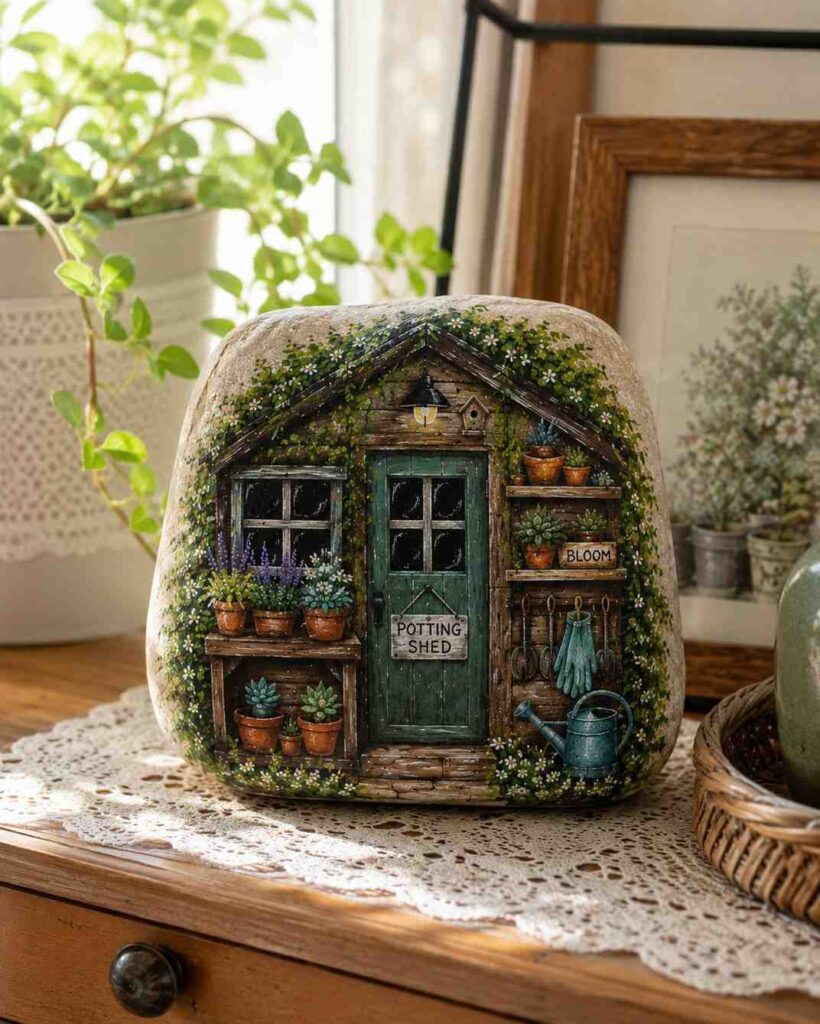 Tiny-Potting-Shed-Rock Tiny Potting Shed Rock
