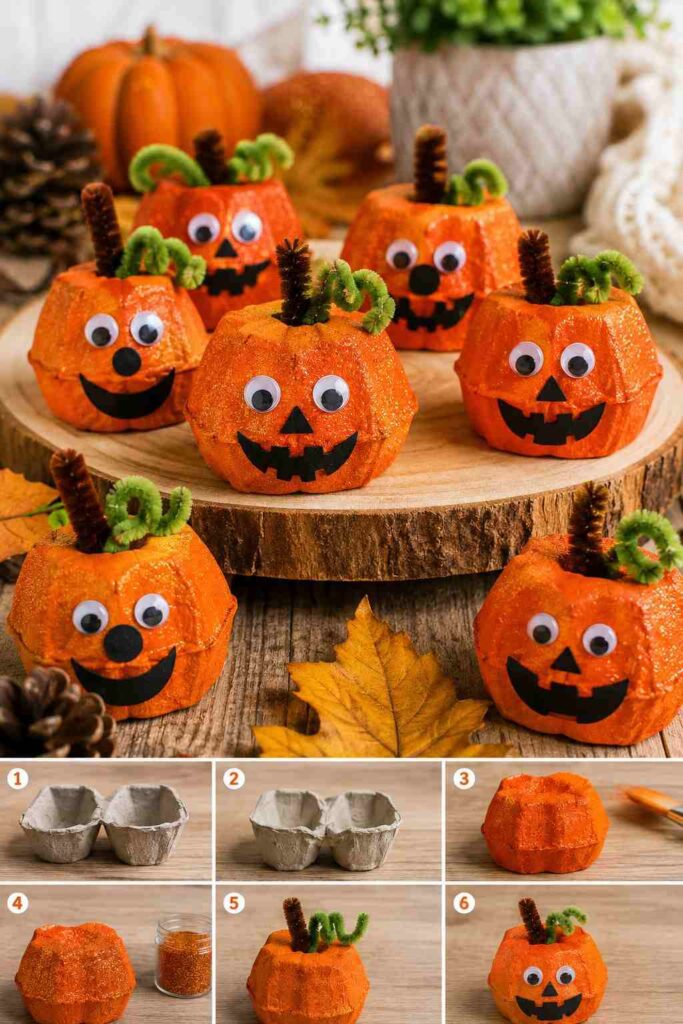 DIY Egg Carton Pumpkins DIY Egg Carton Pumpkins