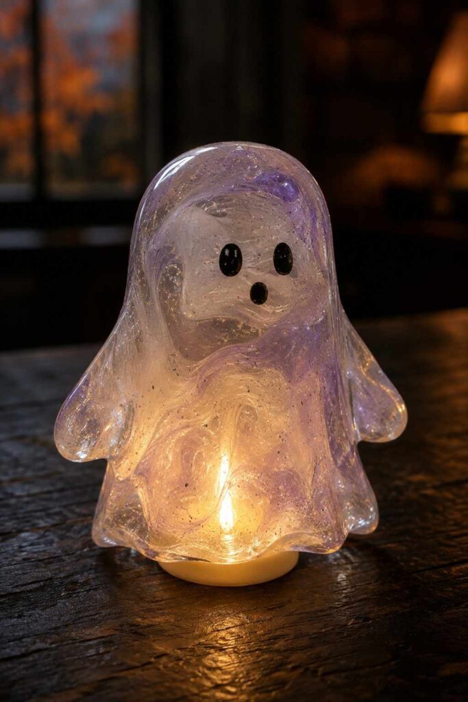Easy Halloween Crafts to Make Your Home Feel Cozy & Magical 13 DIY Resin Ghost