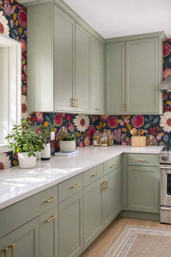 Dark Navy Watercolor Floral Peel-and-Stick Wallpaper