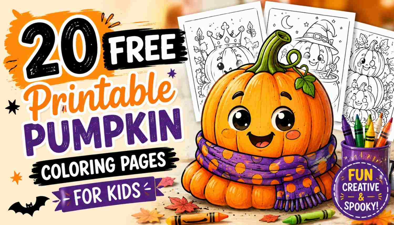 Free Printable Pumpkin Coloring Pages for Kids