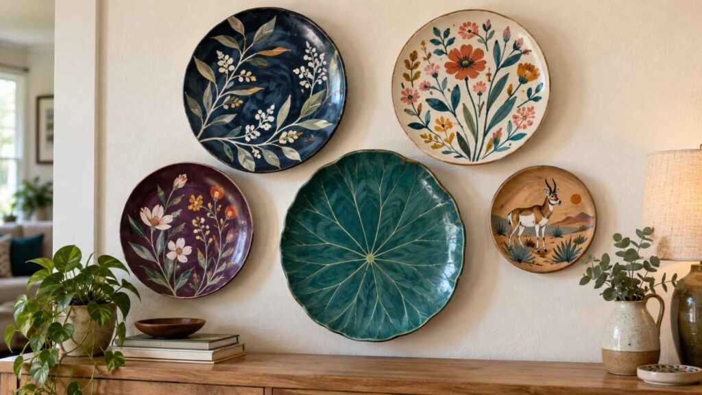 10 Hand-Painted Plate Ideas to Turn Thrift-Store Finds Into Colorful Wall Art