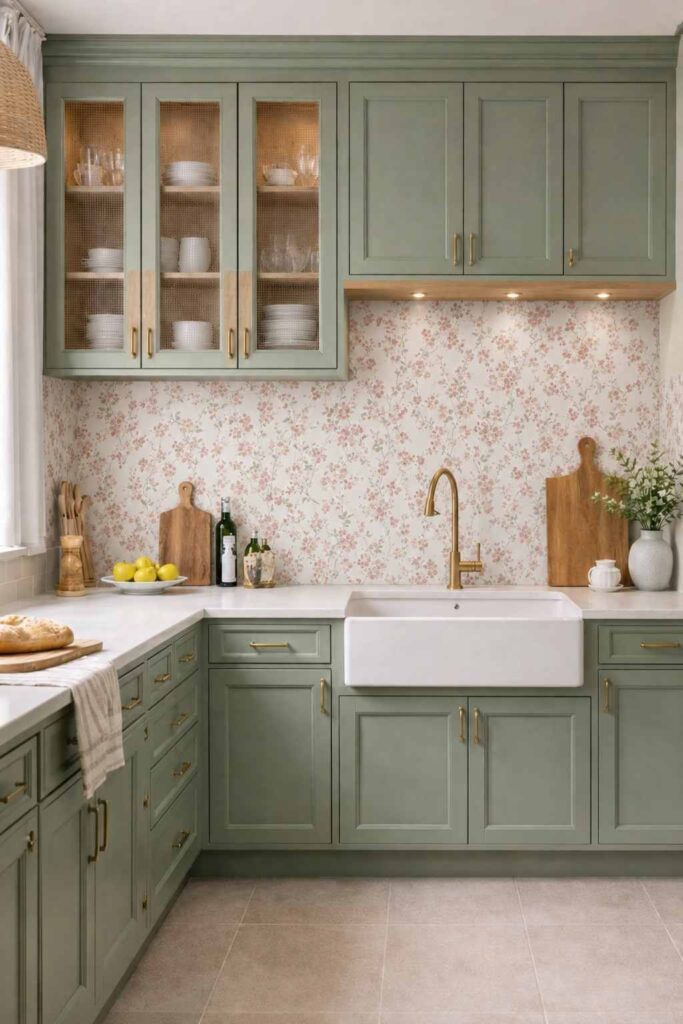 Soft Pink Cherry Blossom Peel-and-Stick Wallpaper