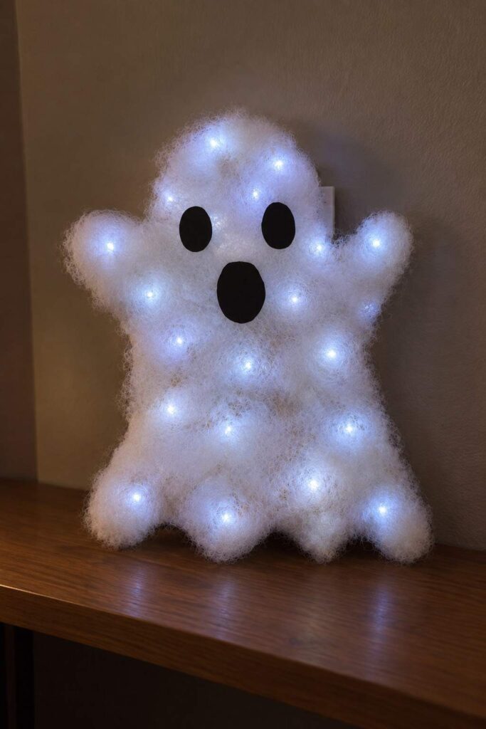 DIY Glowing Ghost Lamp for Easy Halloween Decor 10 Turn On the Ghost Lamp