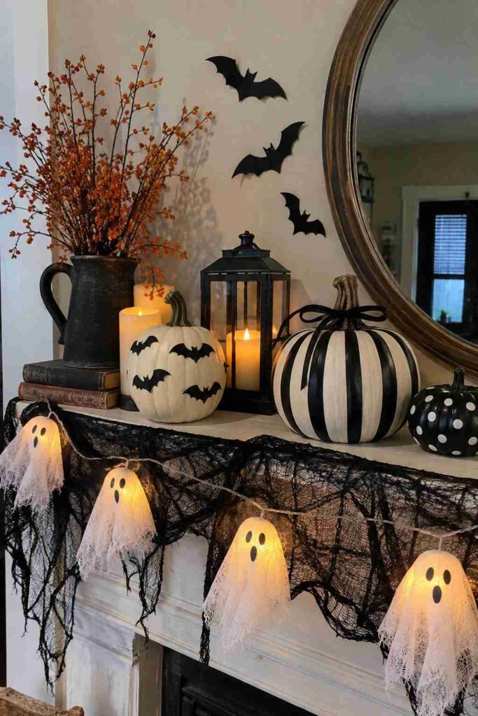 25 Easy Pumpkin Painting Ideas That Look Beautiful 14 Classic Black and White Halloween Pumpkins