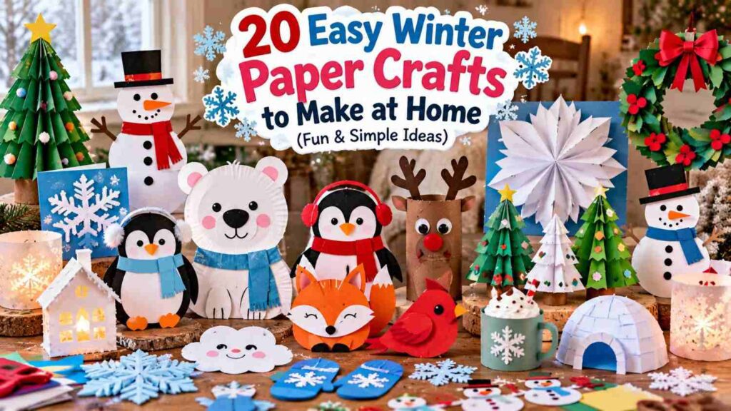 Easy Winter Paper Crafts to Make at Home